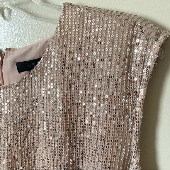 J. Crew Sequin Dress Size 0 Cap Sleeve Pink - Picture 5 of 12